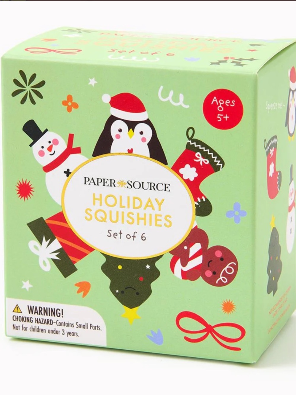 Paper Source Holiday Squishies Set in Green Packaging - Festive Characters